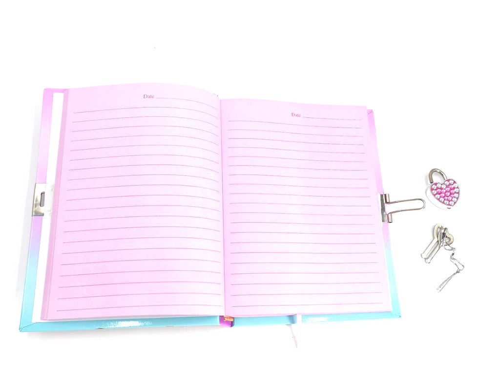 Hot Focus Unicorn Diary With Lock & Keys - Laadlee