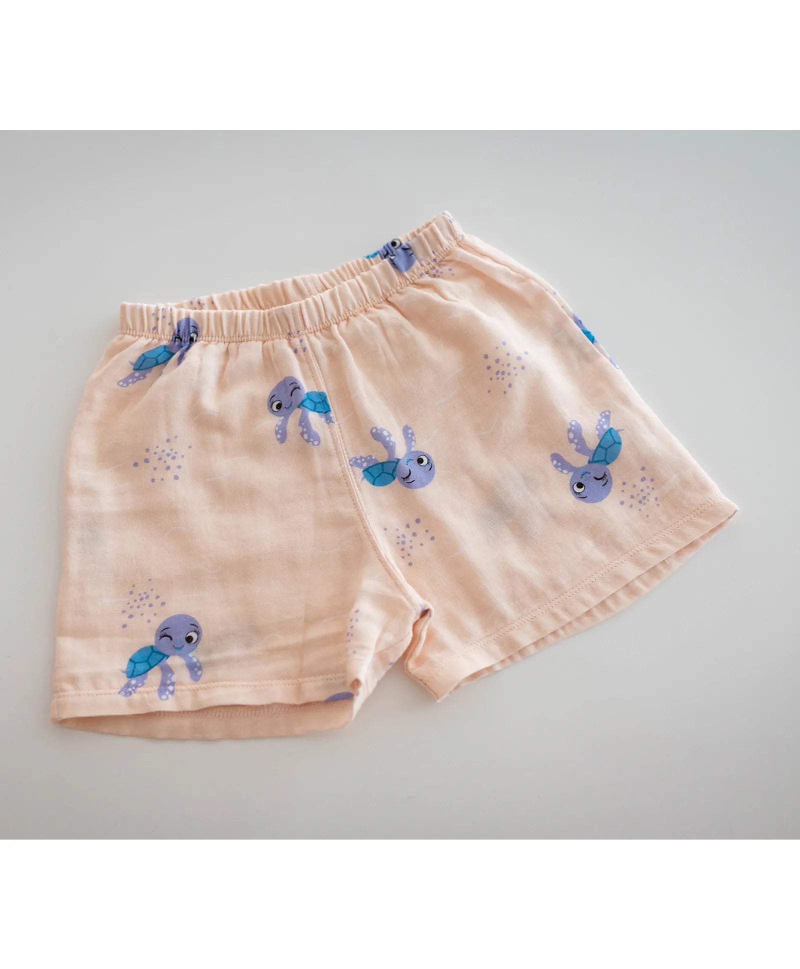 Tickle Tickle Organic Muslin Shorts and Tee Set - Toby Turtle - Laadlee