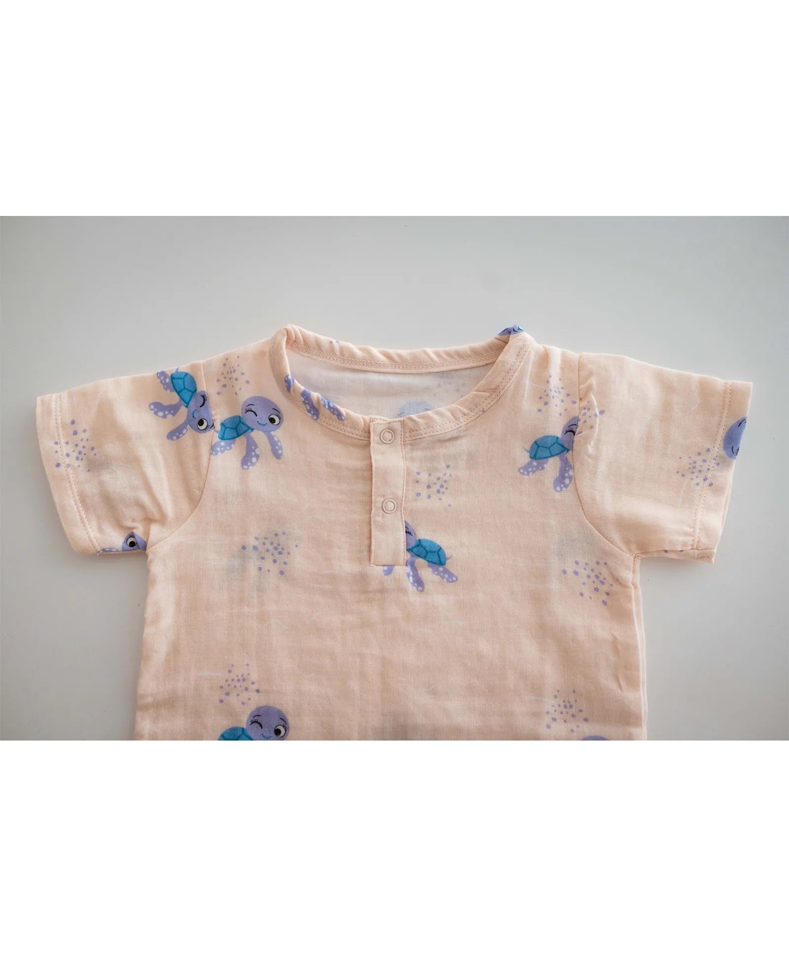 Tickle Tickle Organic Muslin Shorts and Tee Set - Toby Turtle - Laadlee