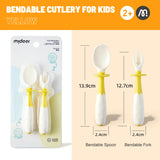 Mideer Bendable Cutlery for Kids - Yellow