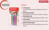 Nataraj Arteezi Multi Purpose Flat Brushes Set Of 7 Brushes