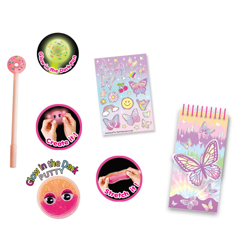 Hot Focus Tie Dye Butterfly Glow In The Dark Slime Art - Laadlee