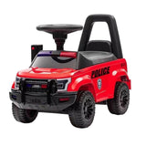 MYTS Kids Police Ride-On Push Car With Siren, Megaphone And Storage - Red