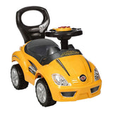 MYTS Mega Ride-On Push Car With Parent Handle And Safety Guard - Yellow