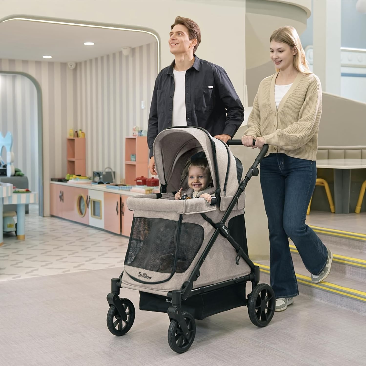 familidoo-q1-2-0-multi-use-wagon-stroller-ash-rose-8