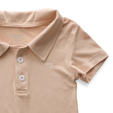 Anvi Baby Bamboo Spandex Polo T-Shirt 2Y-4Y - Coral Peach