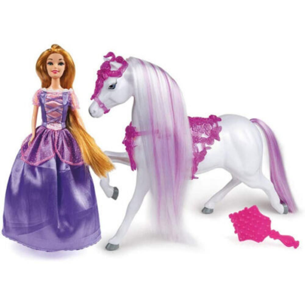 Grandi Giochi Princess Rapunzel 30cm With Horse