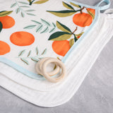 Anvi Baby Set of 3 Organic Bamboo Face Cloth - Orange Orchard
