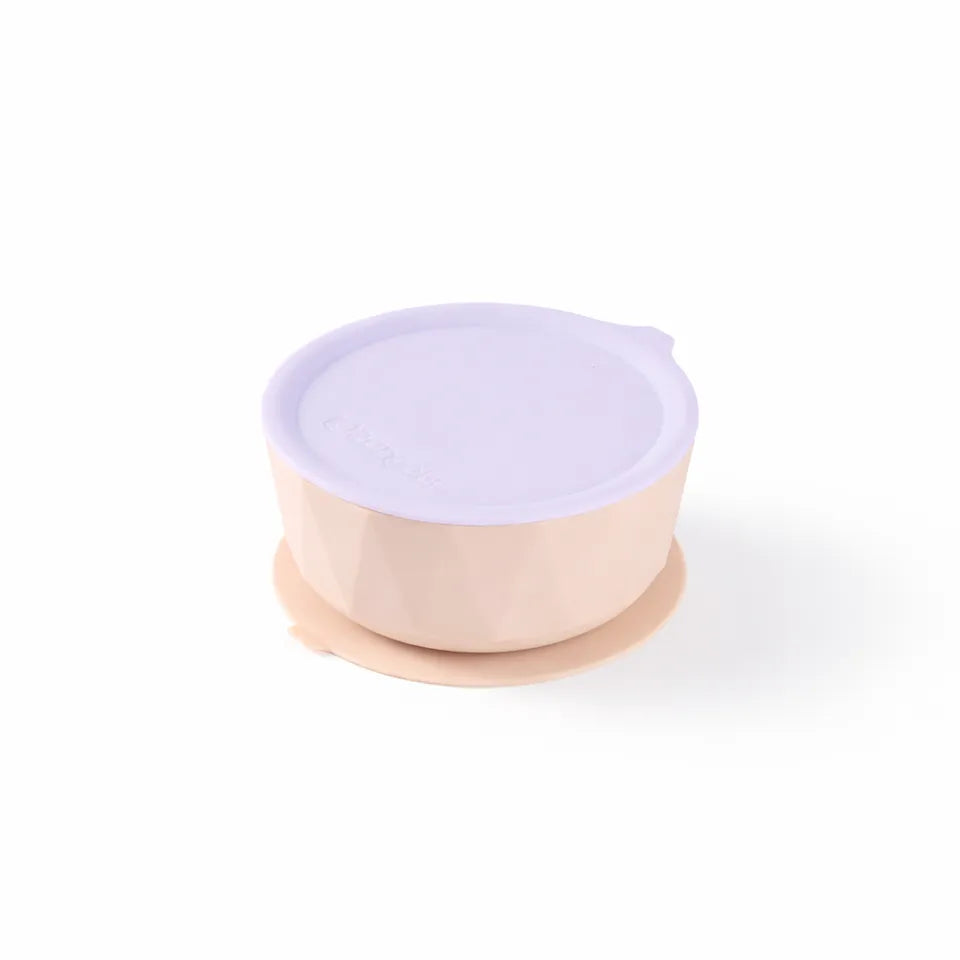 2angels-silicone-diamond-suction-baby-bowl-with-lid-350-ml-lavender-latte-1