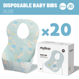 Mideer Disposable Baby Bibs 20 pcs-  Blue Bunny