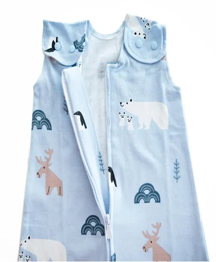 Tickle Tickle Organic Cotton Sleeping Bag | 78Cm - Snuggly SnowFluffs - Laadlee