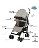 Moon Neo Plus Light Weight Travel Stroller - Cool Grey