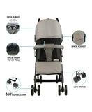 Moon Neo Plus Light Weight Travel Stroller - Cool Grey