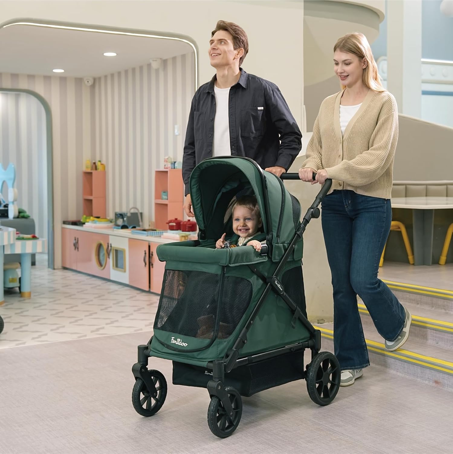 familidoo-q1-2-0-multi-use-wagon-stroller-emerald-green-9