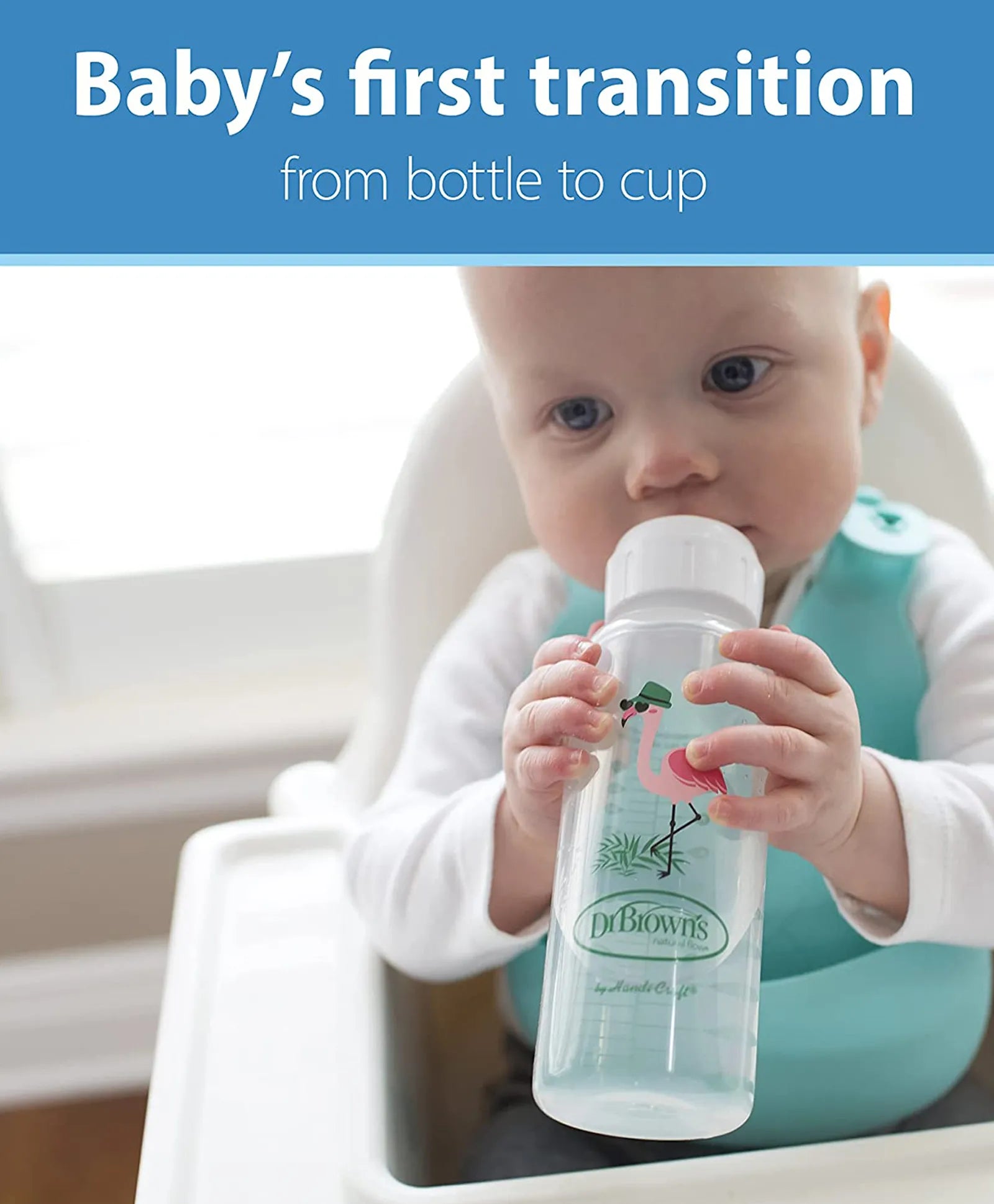 Dr. Brown's PP Narrow Sippy Spout Bottle - Flamingo - 250ml - Laadlee