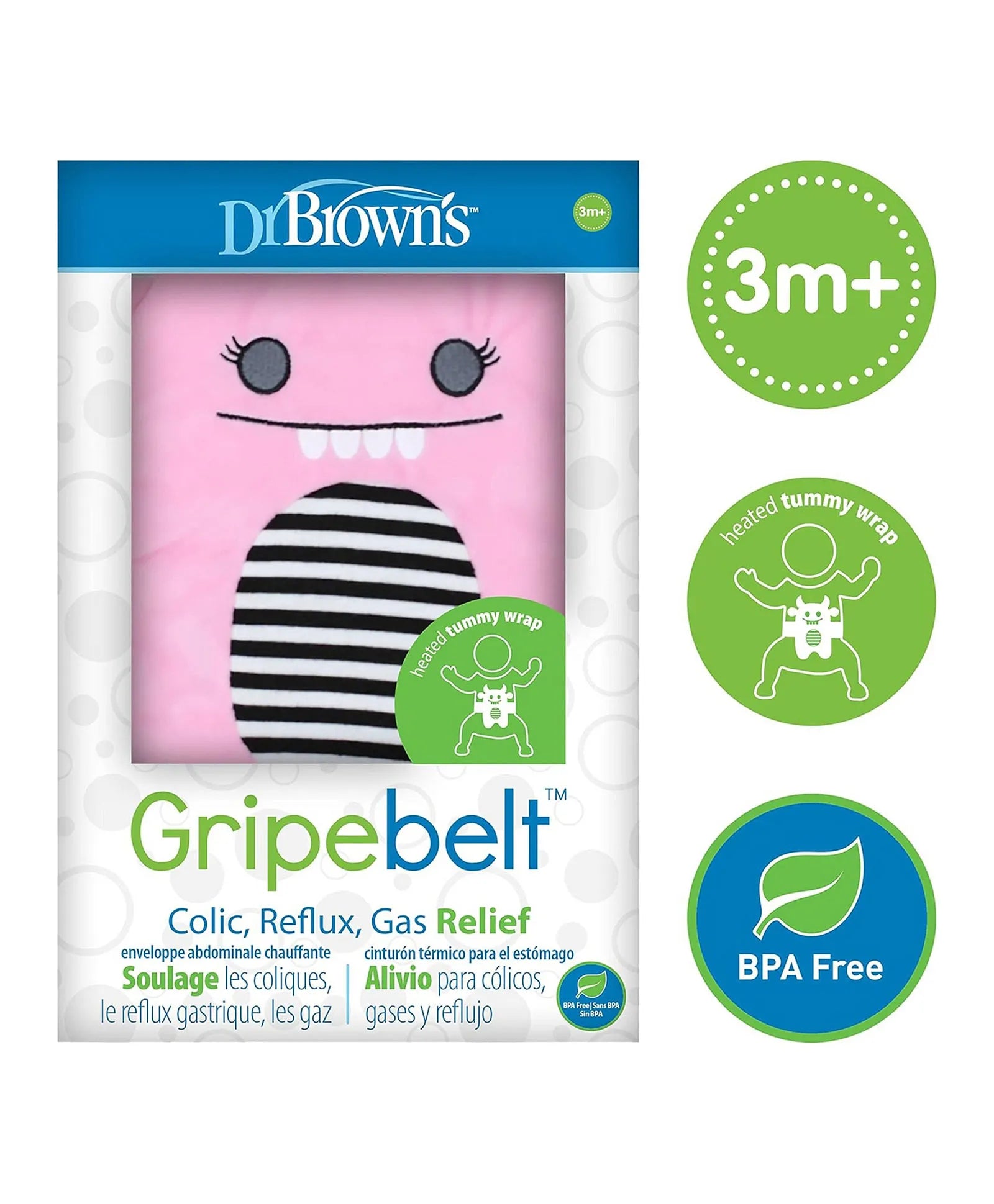 Dr. Brown's Gripebelt - Pink - Laadlee