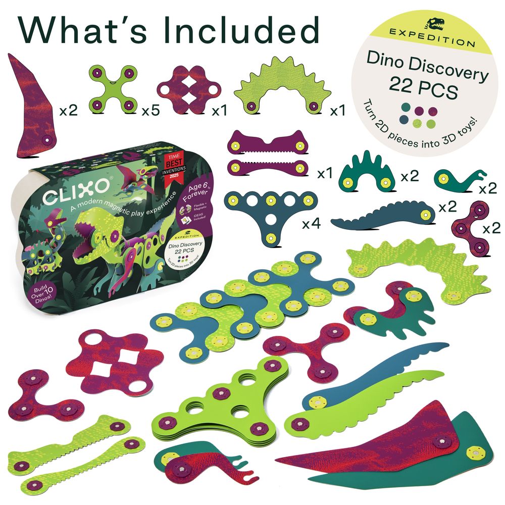 clixo-magnetic-building-set-dino-discovery-pack-22pcs-8