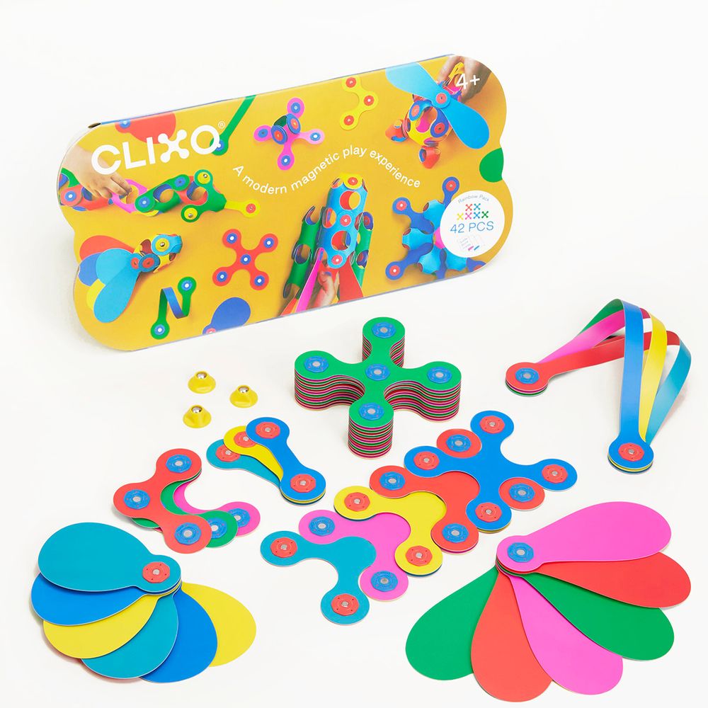 clixo-magnetic-building-set-rainbow-pack-42pcs-3
