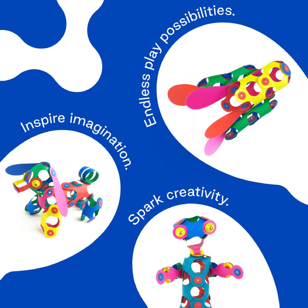 clixo-magnetic-building-set-rainbow-pack-42pcs-6