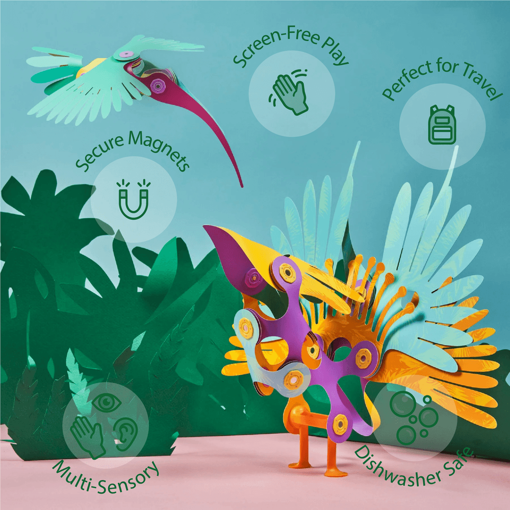 clixo-magnetic-building-set-tropical-birds-pack-30pcs-4