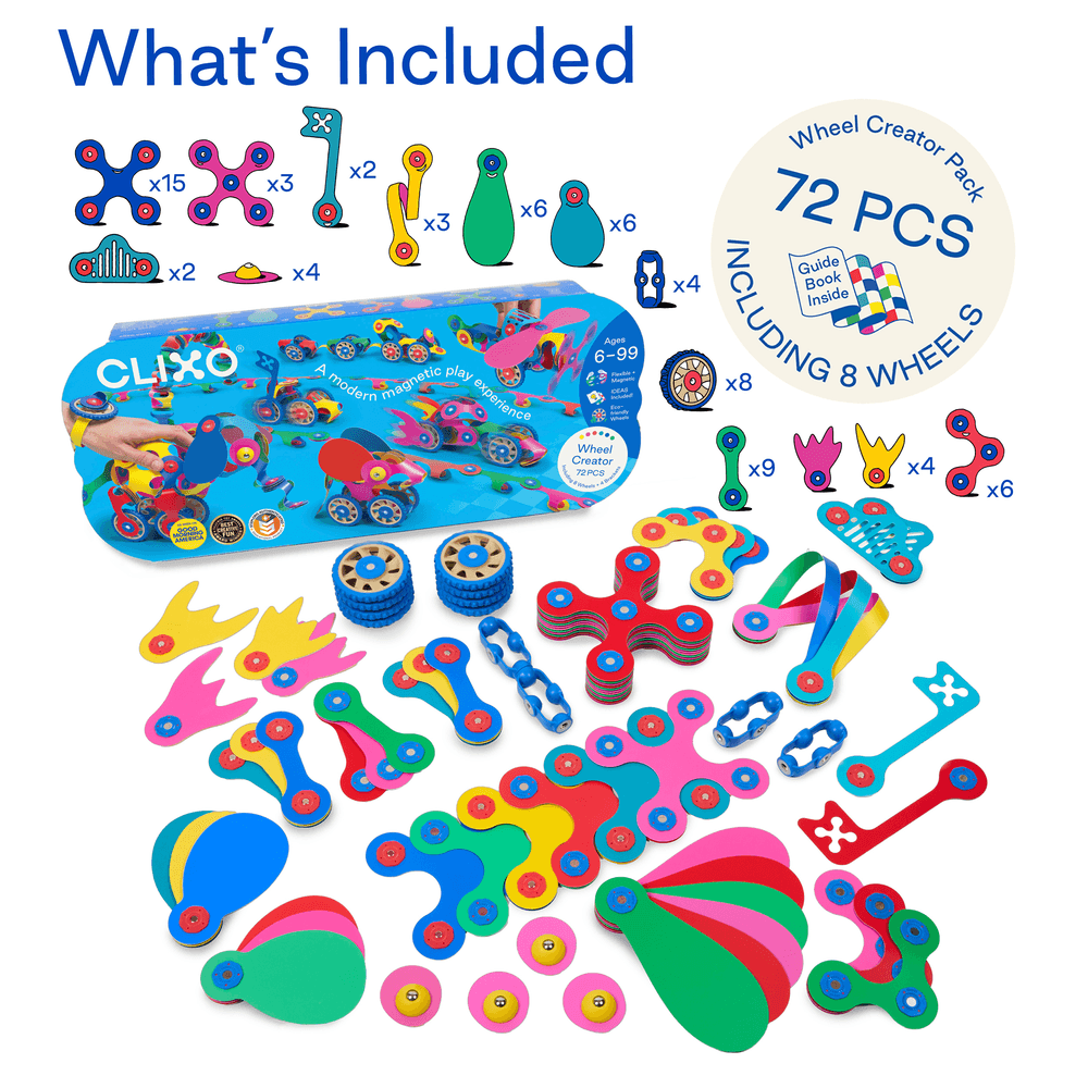 clixo-magnetic-building-set-wheel-creator-pack-72pcs-8