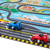 Melissa and Doug Race Track Floor Puzzle & Play Set