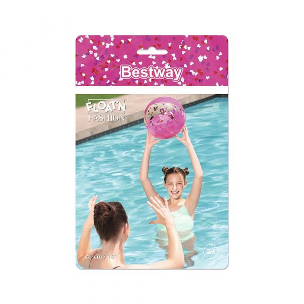 Bestway Beach Ball Glitter Ast - 41cm