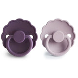 Frigg Daisy Silicone Baby Pacifier 0M-6M ,Pack of 2 , Violet Dream / Soft Lilac - Size 1