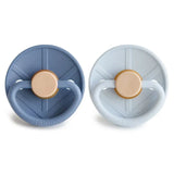 Frigg Little Viking Latex Baby Pacifier 6M-18M ,Pack of 2 , Ocean View / Powder Blue - Size 2