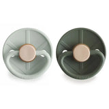 Frigg Little Viking Latex Baby Pacifier 6M-18M ,Pack of 2 , Sage / Olive - Size 2