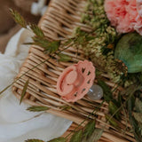 Frigg Round Latex Baby Pacifier 0M-6M Pack of 4 Sunset Bliss - Size 1