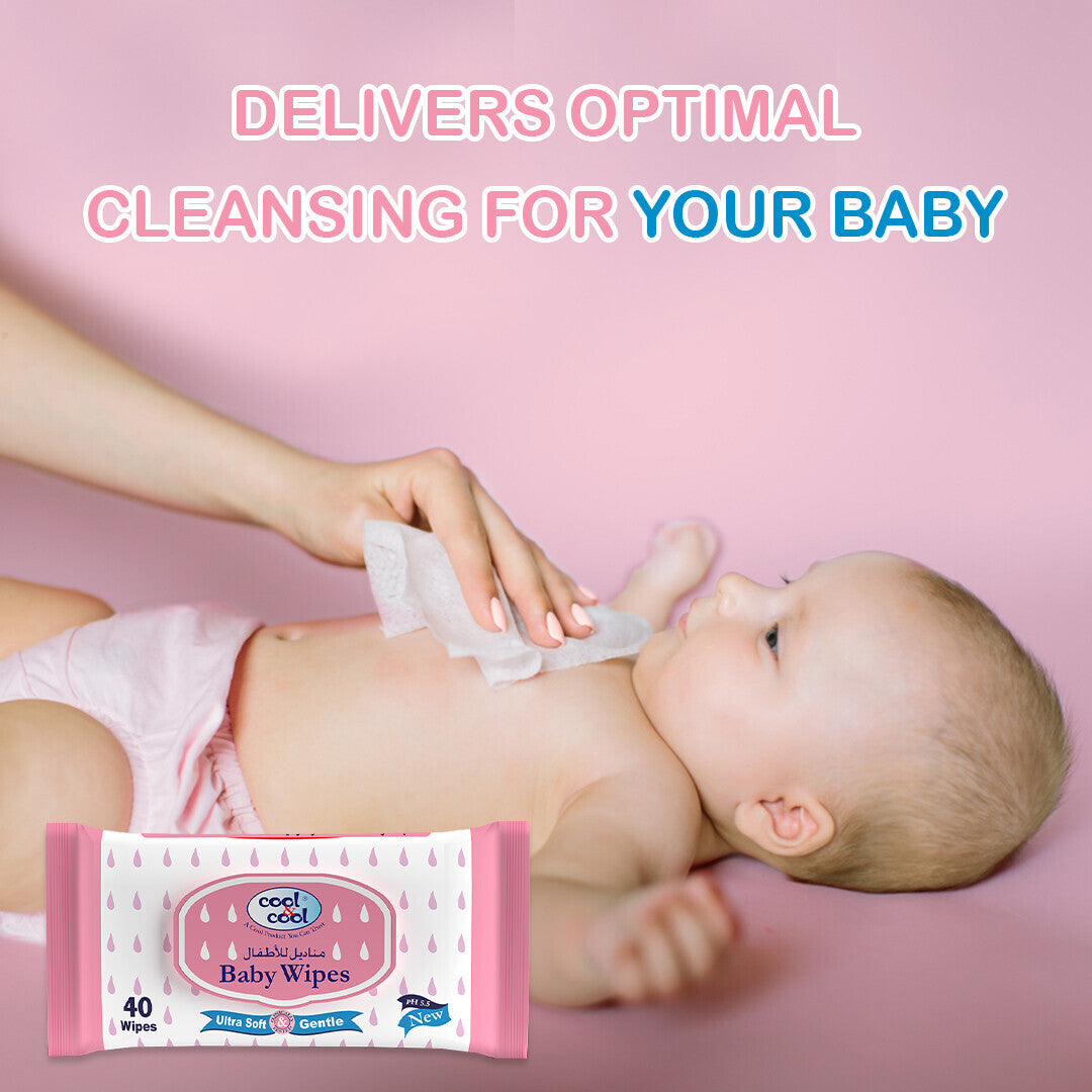 Cool & Cool Baby Wipes - 40pcs