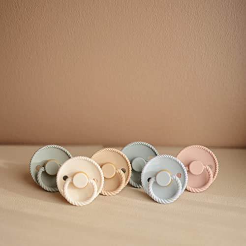 Frigg Rope Silicone Baby Pacifier 6M-18M, 1Pack, Powder Blue - Size 2 - Laadlee