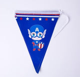 Brain Giggles Captain America Birthday Disposable Tableware Set for 6 Kids -90 Pcs