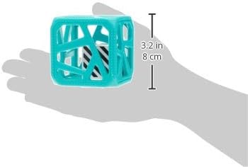 Malarkey Kids Chew Cube Easy Grip Teether Rattle - Turquoise - Laadlee