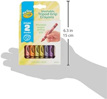 Crayola My First Crayola Washable Tripod Grip Crayons - Pack of 8 - Laadlee