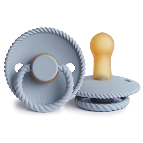 Frigg Rope Silicone Baby Pacifier 6M-18M, 1Pack, Powder Blue - Size 2 - Laadlee