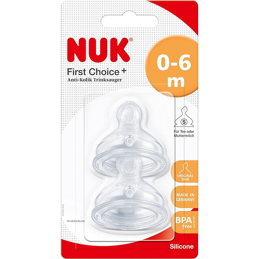 Nuk FC PLUS TEAT SILICONE INE S1 & S2 Blc