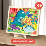 Mideer Dinosaur Home Wooden Puzzle - 48pcs