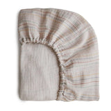 Mushie Crib Sheet Medium Retro Stripes - Laadlee