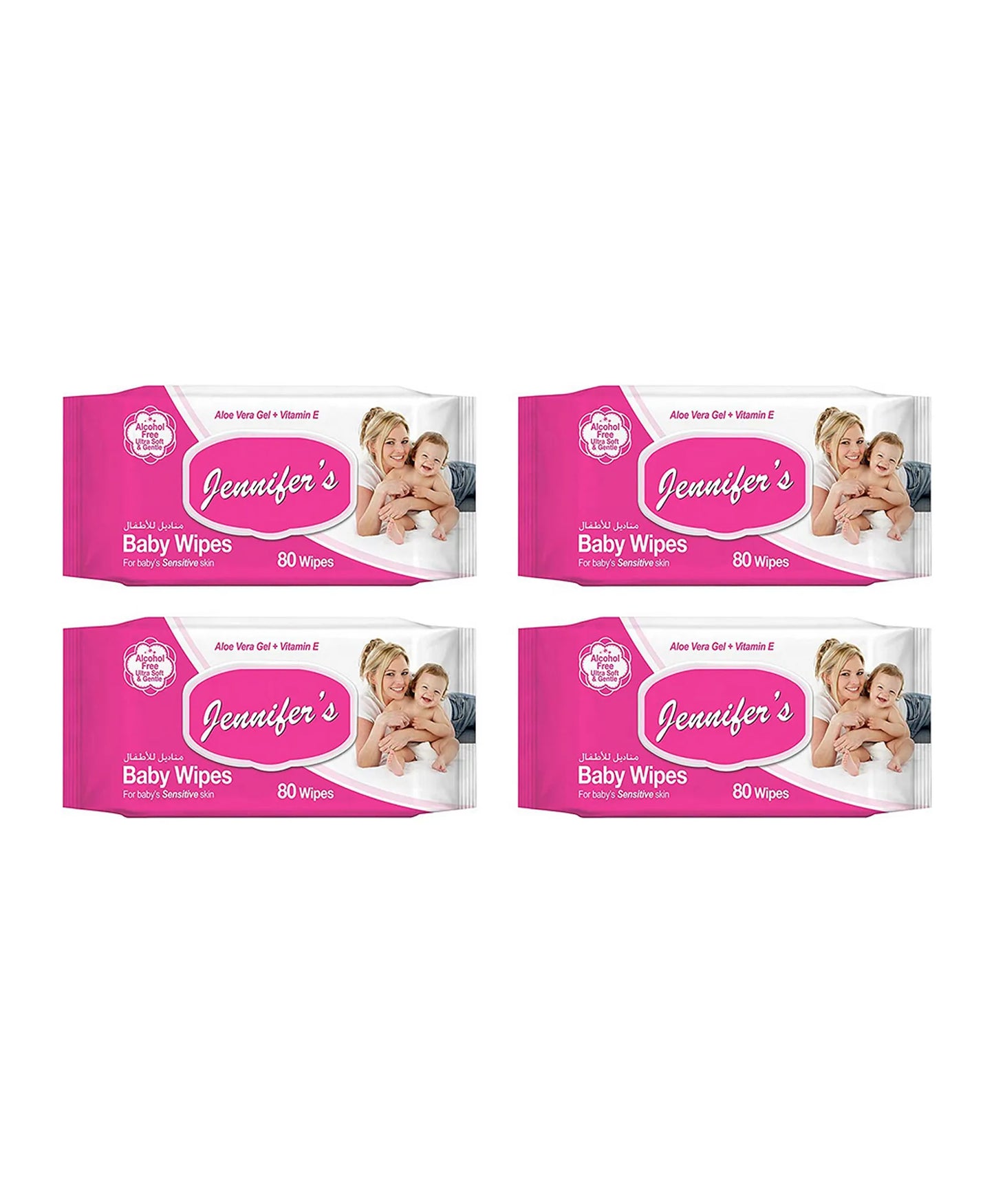 Jennifer's Baby Wipes Pack of 3 + 1 Free - 320pcs