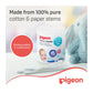 Pigeon Cotton Swabs Extra Thin Paper Stem - 200Pcs