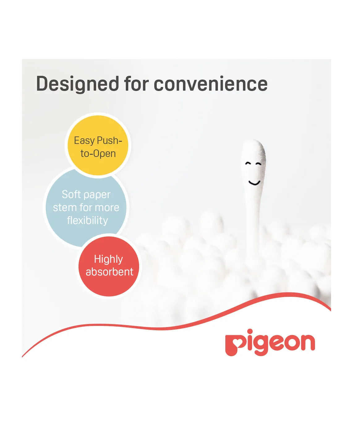 Pigeon Cotton Swabs Extra Thin Paper Stem - 200Pcs