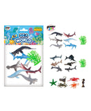 Power Joy Animal Worldz Sea World Figurine 4inch - 6pcs Assorted