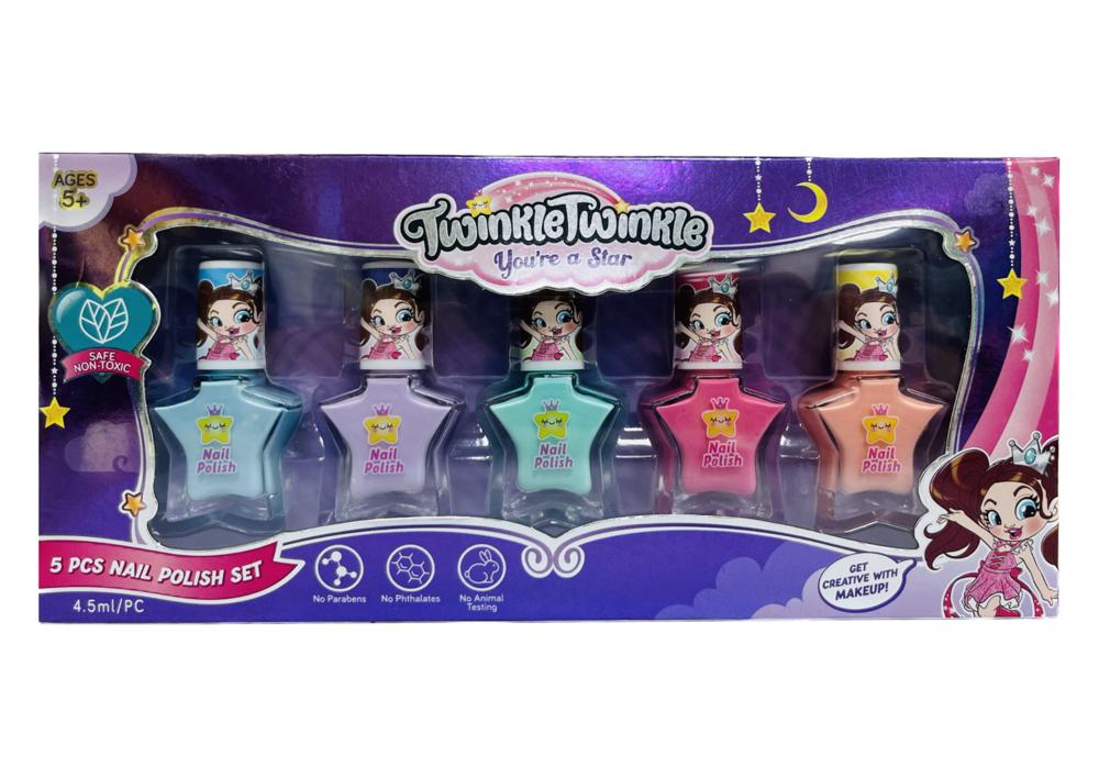 Twinkle Twinkle Nail Polish Set - 5pcs - Laadlee