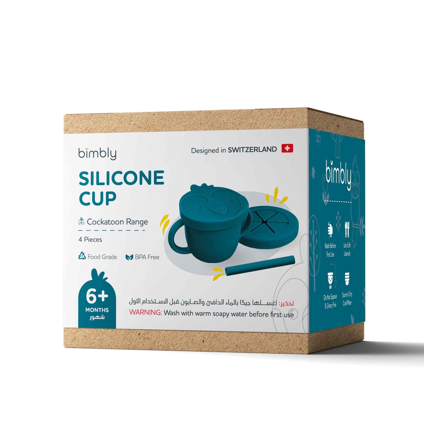 Bimbly Multi Use Silicone Cup 3 In 1 - Dark Blue