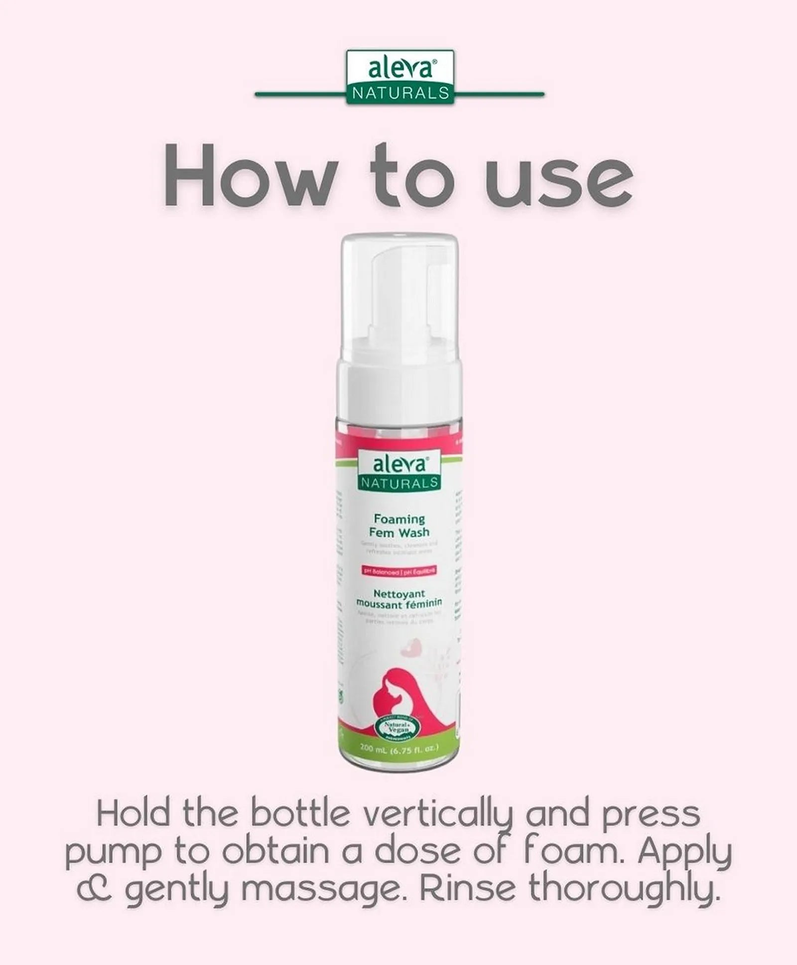 Aleva Naturals Maternal Care Foaming Fem Wash - 200ml - Laadlee