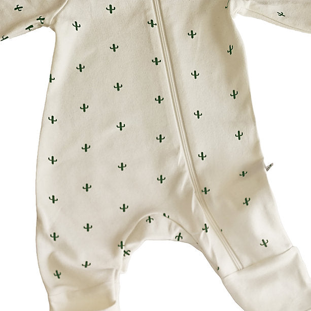 Tickle Tickle Desert Spiky Organic Zipup Sleepsuit - Laadlee