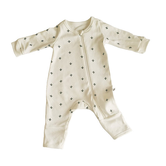 Tickle Tickle Desert Spiky Organic Zipup Sleepsuit - Laadlee