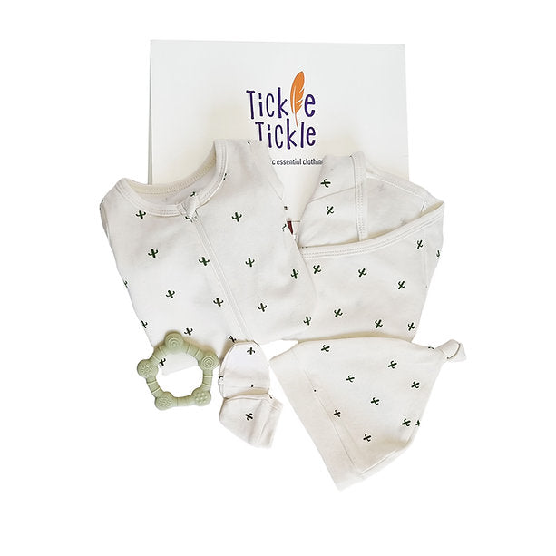 Tickle Tickle Welcome Baby Organic Gift Set - Lil Spikey - Laadlee